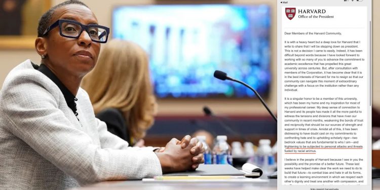 ‘反유대주의·논문 표절 의혹’ 美 하버드대 최초 흑인 총장 자진 사퇴
