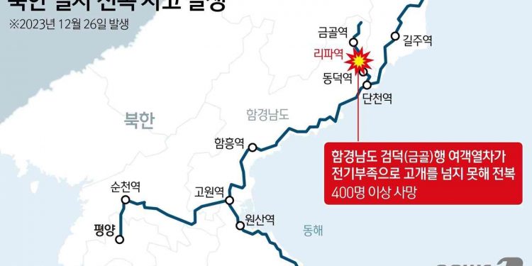 “북한 열차 전복 사고로 400여명 사망…전기부족이 원인”