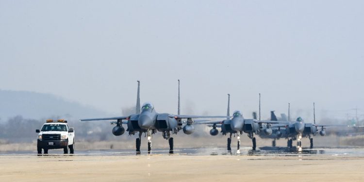 한미, 올해 첫 ‘쌍매훈련’ 돌입…F-15K·F-16 등 20여대 참가