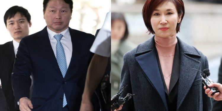 최태원, 숏컷한 노소영과 2시간 이혼법정 대면…내달 소송 결론