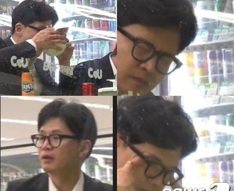 컵라면 앞에 놓고 수심에 잠긴 한동훈…강행군에 파김치, 녹록지 않은 판세