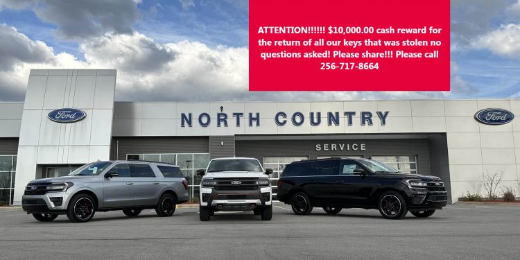 앨라배마주 아랍 소재 대리점에서 120만불어치 차량 도난