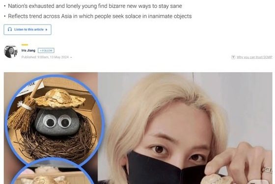 “반려 돌멩이, 고독과 번아웃에 지친 한국사회 자화상”-SCMP