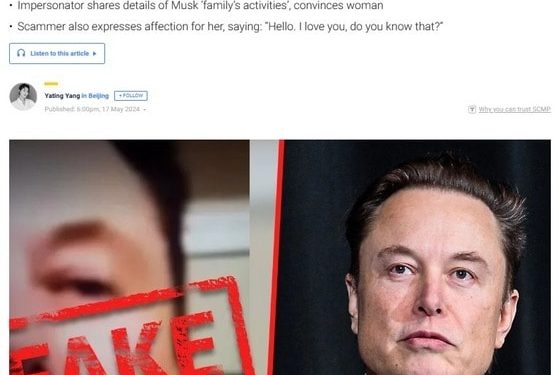 韓여성 머스크 사칭한 사기꾼에 7천만원 뜯겨…외신도 주목