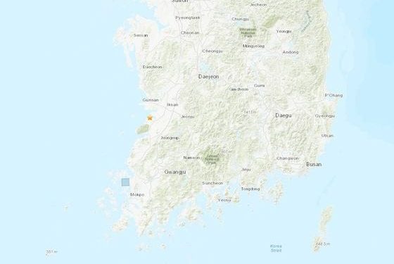 美 지질조사국 “전북 부안서 규모 4.3 지진”