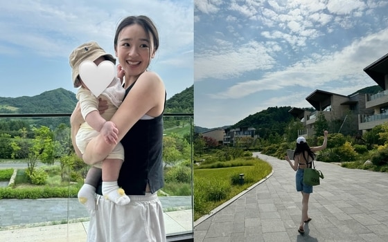손연재, 출산 4개월 만에 늘씬 수영복 자태 “아기랑 첫 여행”