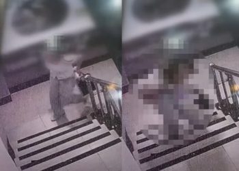 계단 오르다 소변본 젊은 여성…”바로 옆에 화장실도 있는데 왜”[영상]