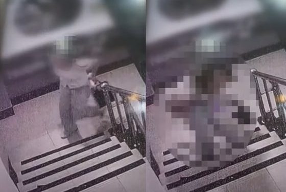 계단 오르다 소변본 젊은 여성…”바로 옆에 화장실도 있는데 왜”[영상]