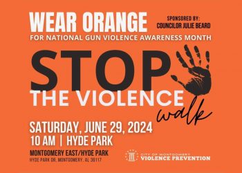 몽고메리, ‘전국 총기 폭력 인식의 달’ 맞아 “폭력 중단” 걷기 행사