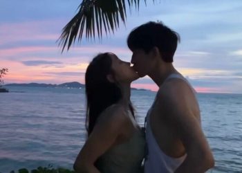 미나, 17세 연하 남편 류필립과 과감한 길거리 키스…석양 아래 입맞춤도