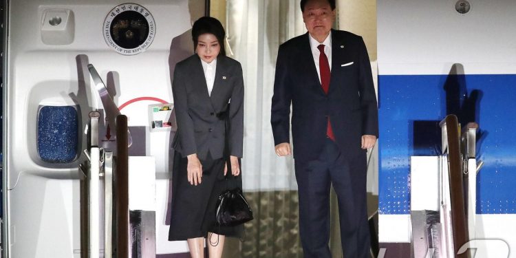 윤 대통령, 워싱턴 도착…나토서 ‘안보’ 순방 돌입