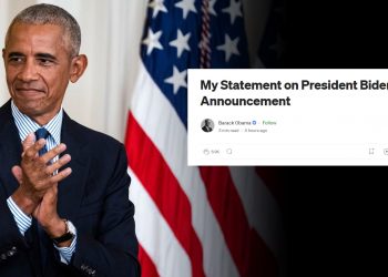 오바마 “바이든 애국적 결단”… 해리스 지지 표명은 없었다