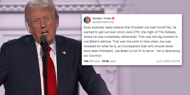 트럼프 “재선 포기한 바이든, 대통령직도 사퇴해야”