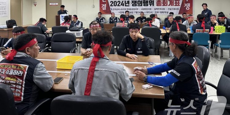 HD현대중 노조, 파업 찬반투표 가결…재적 대비 65.07% 찬성