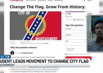 고등학생이 몽고메리 시 깃발 변경 운동 주도