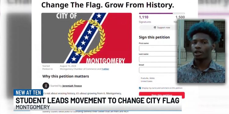 고등학생이 몽고메리 시 깃발 변경 운동 주도