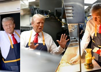 드라이브스루에 왜 당신이?…맥도날드서 감자 튀긴 트럼프