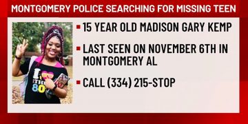 몽고메리 경찰, 15세 청소년 실종 수색