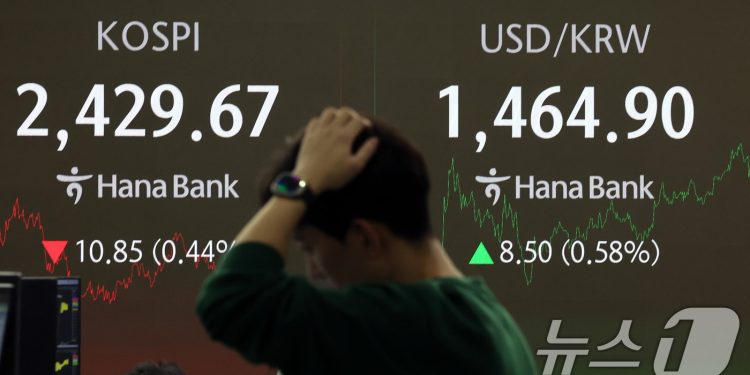 환율 1480원 돌파…외국인·기관 팔자에 코스피 2400 붕괴