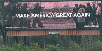 논란 속 몽고메리 미술관 빌보드 광고 “승인없이” 세워졌다
