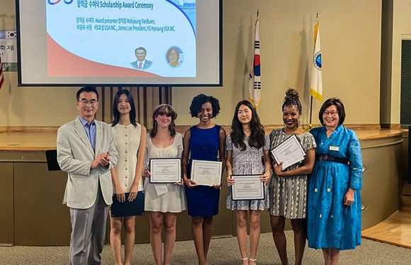 HS효성, 앨라배마 우수학생 4명에 장학금 전달