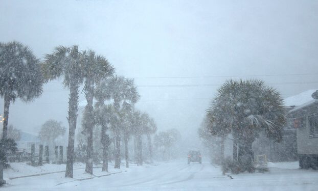 앨라배마 해안가에 다시 눈 예보…역사적 폭설 1년 만의 재현 여부 주목