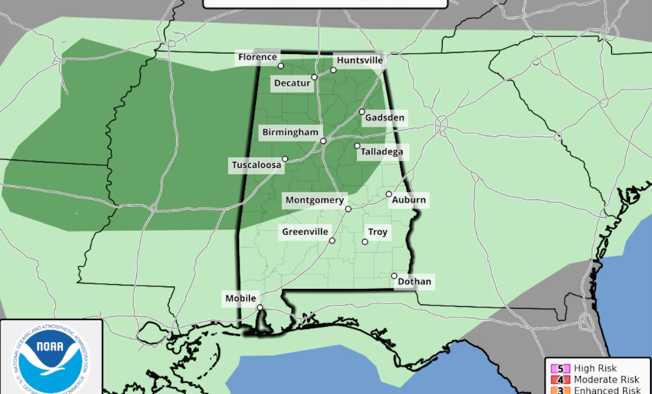 “달걀 크기 우박 쏟아졌다”…앨라배마 강타한 폭풍에 정전·피해 속출
