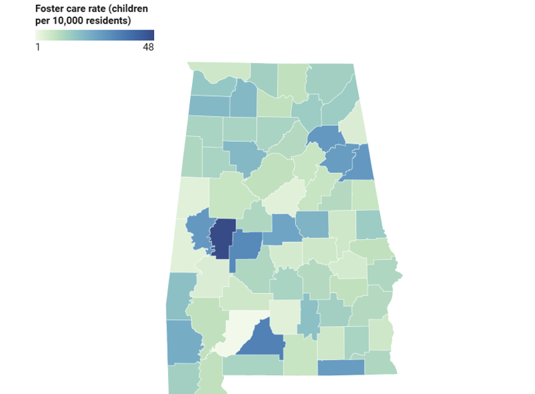 앨라배마 ‘블랙벨트’ 지역, 위탁가정 아동 비율 가장 높아