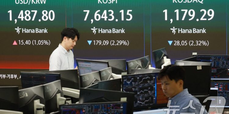 “AI 돈 나눠준다” 한마디에 코스피 급락…8000 눈앞서 무너졌다