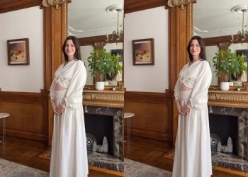 앤 해서웨이, 43세에 셋째 임신 발표…빛나는 D라인 공개